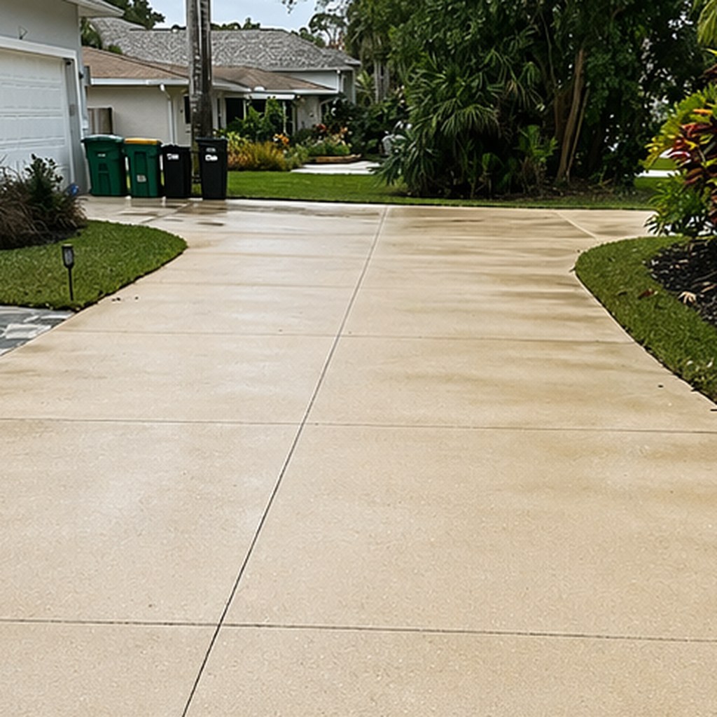 Driveway pressure washing – after